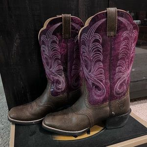 WOMEN'S Arita Mesquite Mulberry Cowboy Boot Size 7